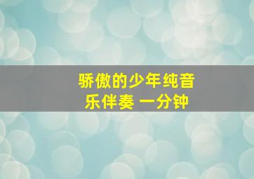 骄傲的少年纯音乐伴奏 一分钟